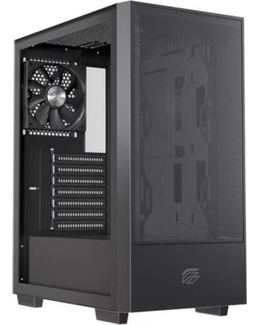 EINAREX Caja ordenador gaming p100 core atx cristal templado negra