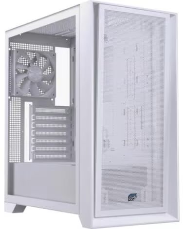 EINAREX Caja ordenador gaming p600 core atx cristal templado blanca