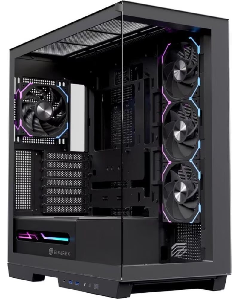 EINAREX Caja ordenador gaming z1k rgb atx cristal templado negra