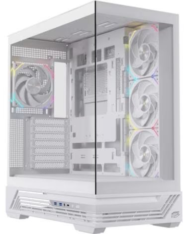 EINAREX Caja ordenador gaming s800 rgb atx cristal templado blanca