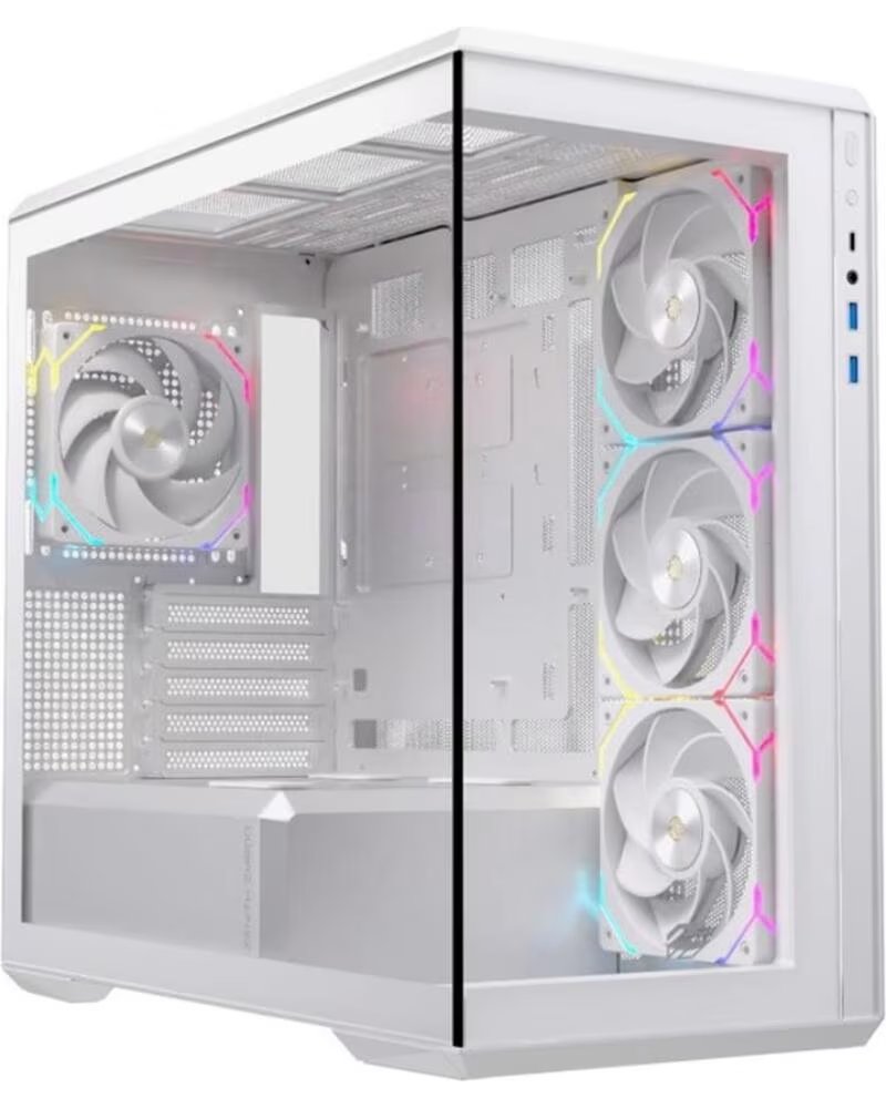 EINAREX Caja ordenador gaming zm800 rgb matx cristal templado blanca