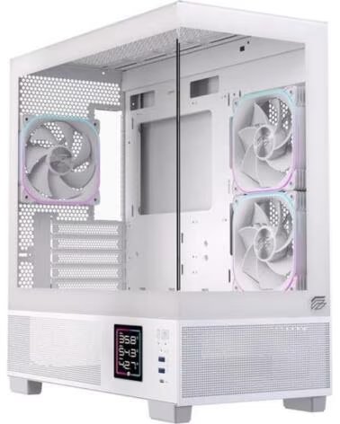 EINAREX Caja ordenador gaming sm501d rgb matx cristal templado blanca