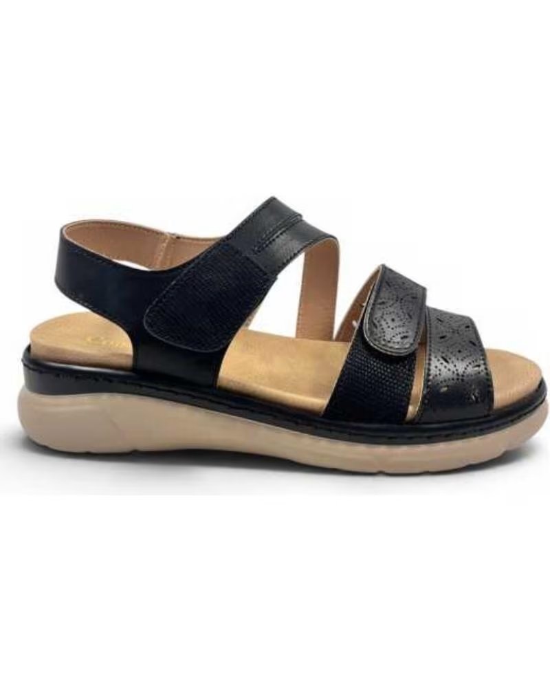 TIMBOS SANDÁLIA ANABELA CONFORTÁVEL FEMININA 132636 PRETO NEGRO