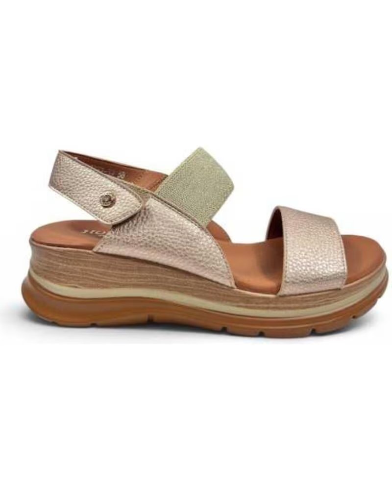 TIMBOS SANDALE COMPENSÉE CONFORTABLE FEMME CHAMPAGNE 133296