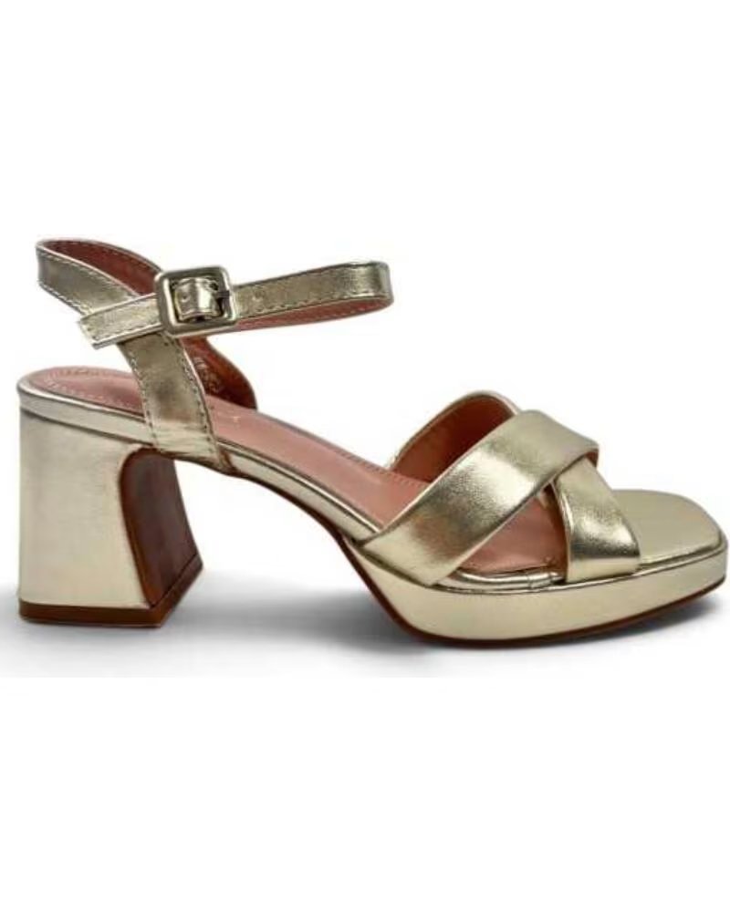 DANA SANDALIA TACÓN FIESTA MUJER 133487 ORO PLATA
