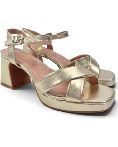 DANA SANDALIA TACÓN FIESTA MUJER 133487 ORO PLATA