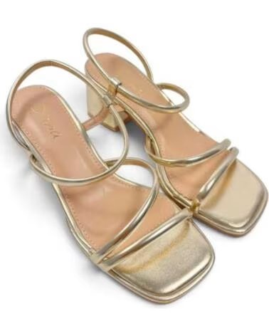 DANA SANDALIAS DE TACÓN FIESTA MUJER 133488 ORO PLATA
