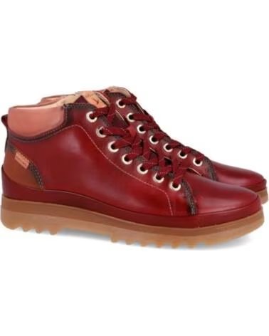 PIKOLINOS BOTINS PLANOS W3W-8825 BORDÉUS ROJO