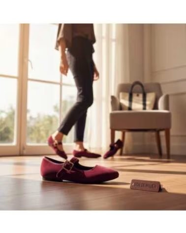 NIKO AMORE FLACHE DAMEN BALLERINA 133652 BORDEAUX BURDEOS