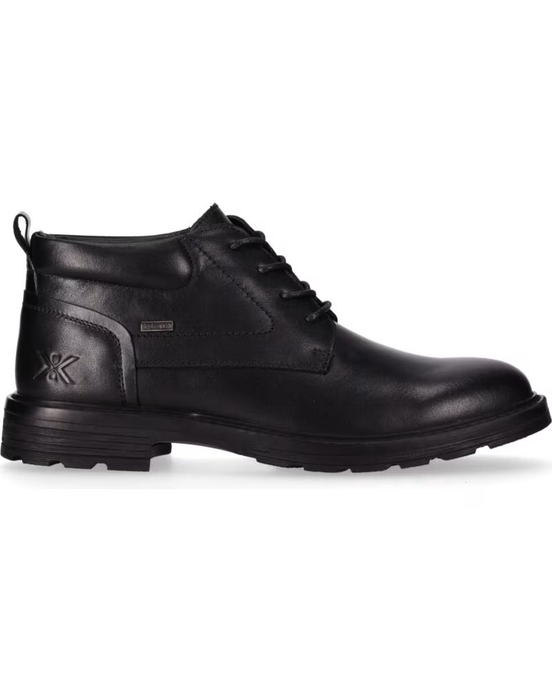 CHIKA10 COMUNAL 05 STIVALETTI IN PELLE DA UOMO NEGRO-BLACK