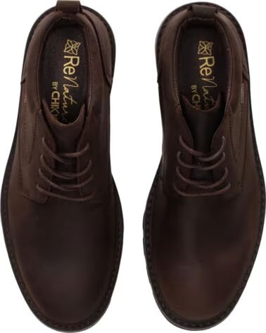 CHIKA10 COMUNAL 05 STIVALETTI IN PELLE DA UOMO MARRONE MARRON-BROWN
