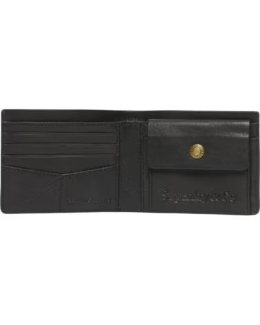 SUPERDRY CARTEIRA EM PELE PRETA NEGRO