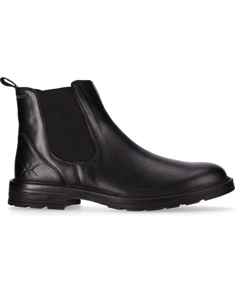 CHIKA10 COMUNAL 06 STIVALETTI BASSI IN PELLE DA UOMO NERO NEGRO-BLACK