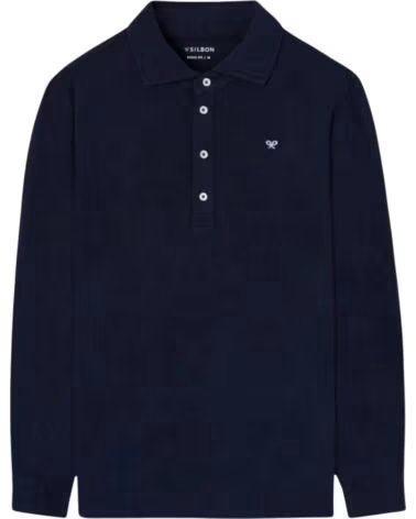 POLO DE MANGA LONGA PARA HOMEM SILBON EM AZUL