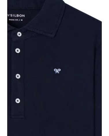 POLO DE MANGA LONGA PARA HOMEM SILBON EM AZUL