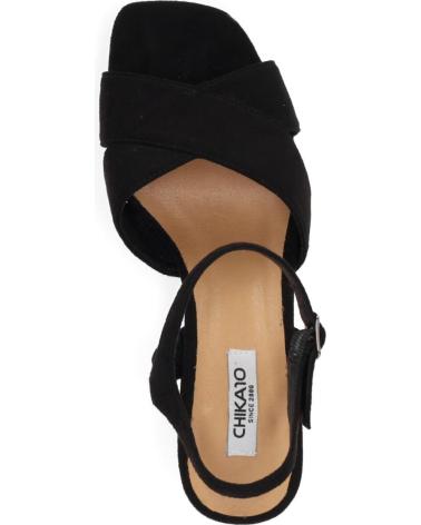 CHIKA10 SANDALI CON TACCO FLORA 15 NERI NEGRO