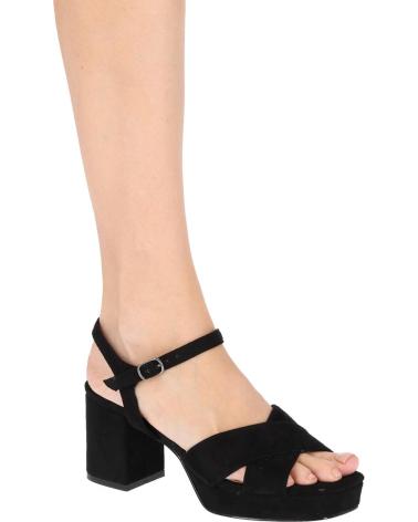 CHIKA10 SANDALI CON TACCO FLORA 15 NERI NEGRO