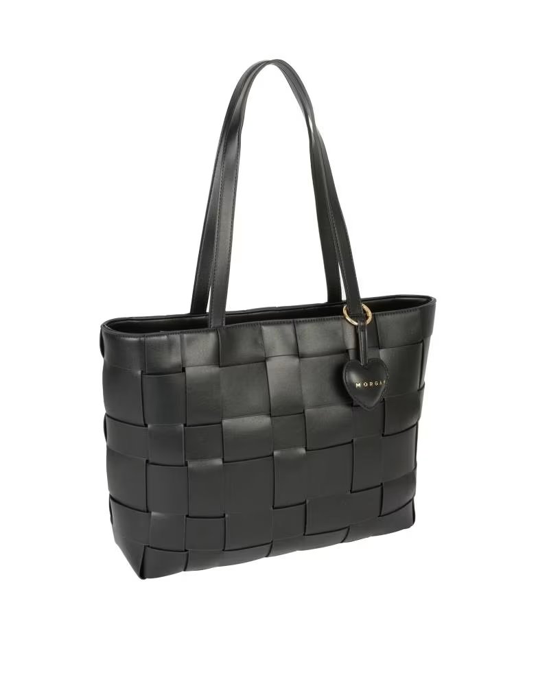 MORGAN BOLSO TOTE TRENZADO 2LILY NEGRO