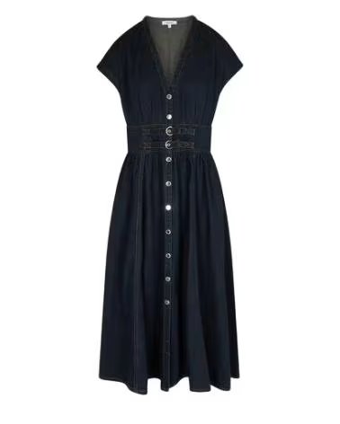 MORGAN VESTIDO MIDI 262-RIRINA AZUL MARINO