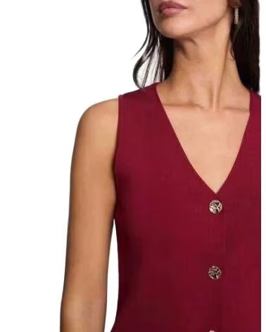MORGAN GILET IN MAGLIA 262-MDELI BURDEOS