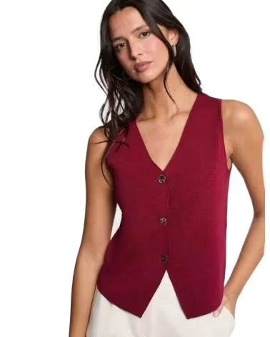 MORGAN GILET IN MAGLIA 262-MDELI BURDEOS