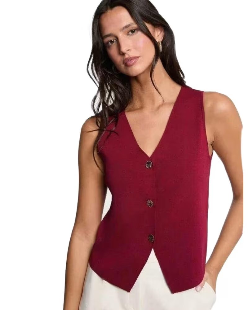 MORGAN GILET IN MAGLIA 262-MDELI BURDEOS