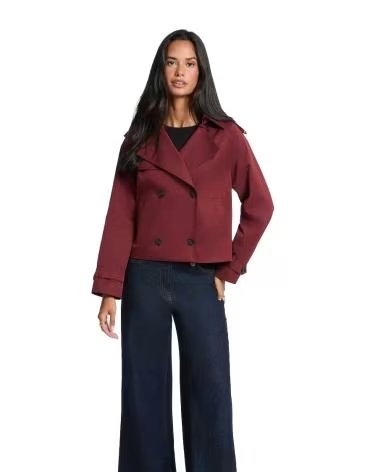 MORGAN TRENCH CORTO 262-GDIP BORDEAUX BURDEOS