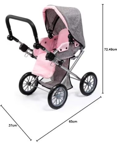 BAYER CARRITO DE MUÑECAS CITY STAR 13633AA GRIS