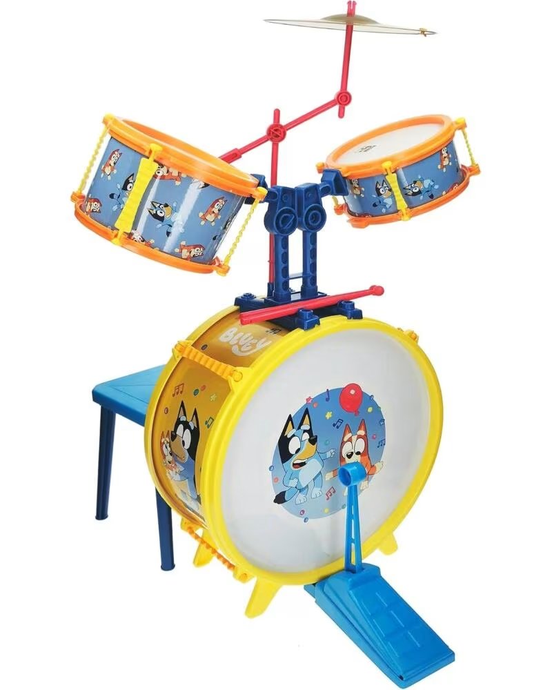 REIG CONJUNTO BATERÍA MUSICAL BLUEY 2435 AZUL CLARO