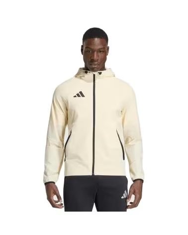 ADIDAS CASACO CORTA-VENTO TIRO TRAVEL SLIM-FIT BEIGE-BLANC