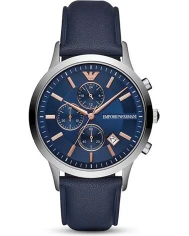 EMPORIO ARMANI AR11216 RELOJ CRONÓGRAFO PARA HOMBRE CON CORREA DE PIEL AZUL
