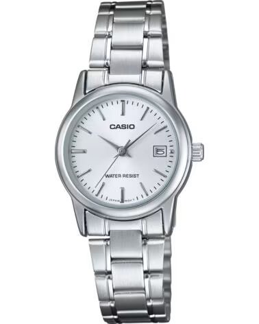 RELOJ CASIO LTP-V002D-7A PLATEADO CON ESFERA PLATEADA GRIS