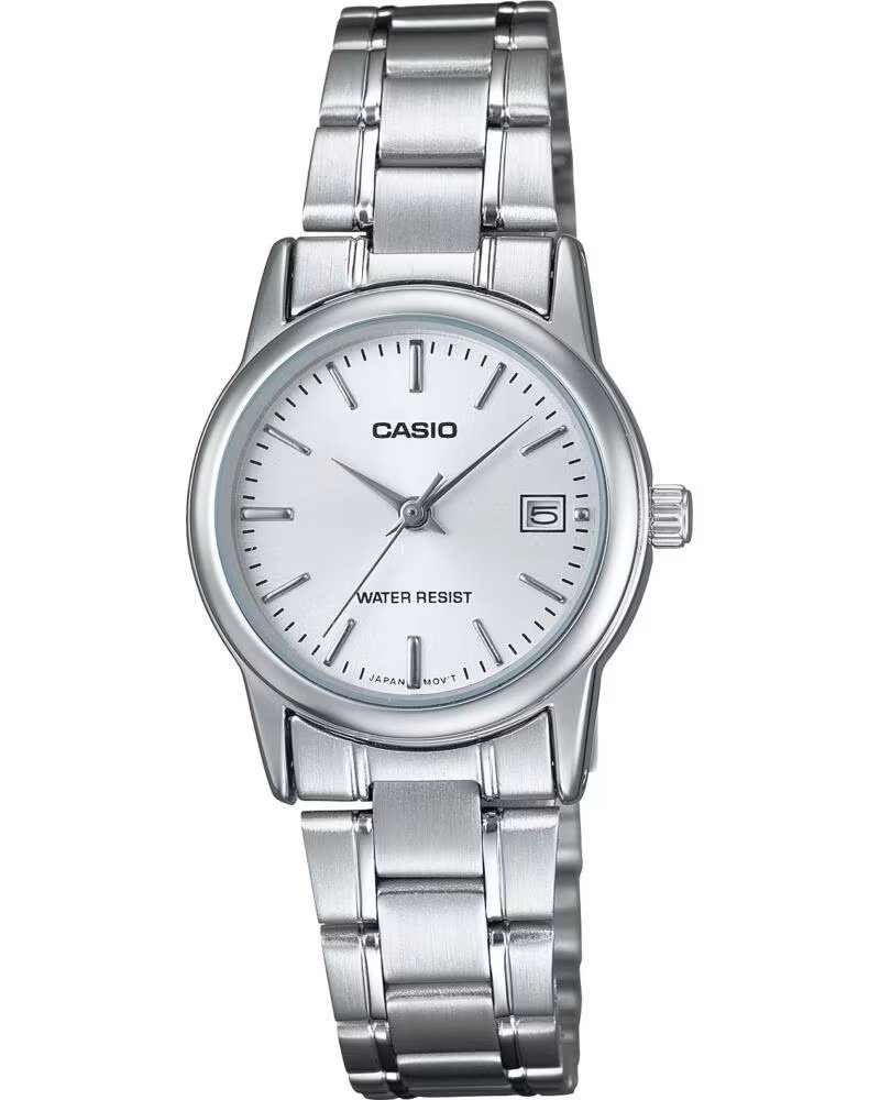RELOJ CASIO LTP-V002D-7A PLATEADO CON ESFERA PLATEADA GRIS