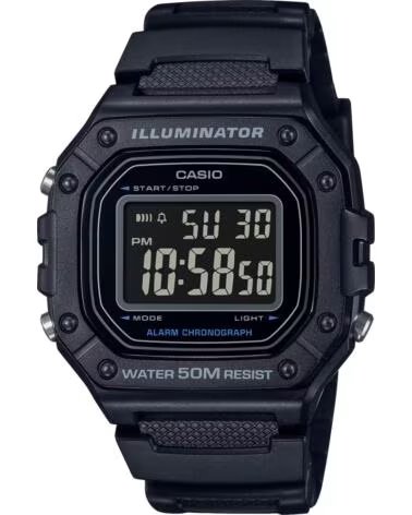 CASIO W-218H-1B OROLOGIO DA POLSO DIGITALE NERO NEGRO