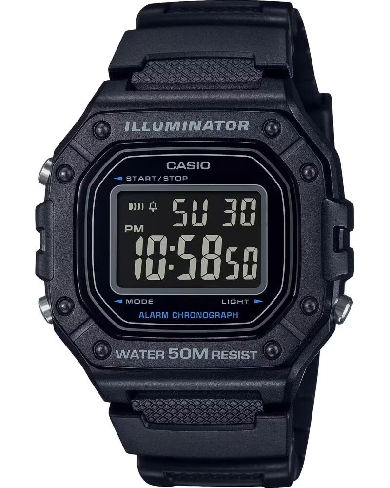 CASIO W-218H-1B OROLOGIO DA POLSO DIGITALE NERO NEGRO