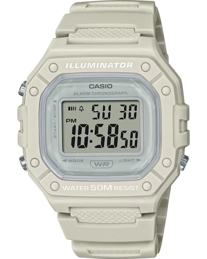 RELOJ CASIO W-218HC-8A DIGITAL DE RESINA PARA HOMBRE BEIGE