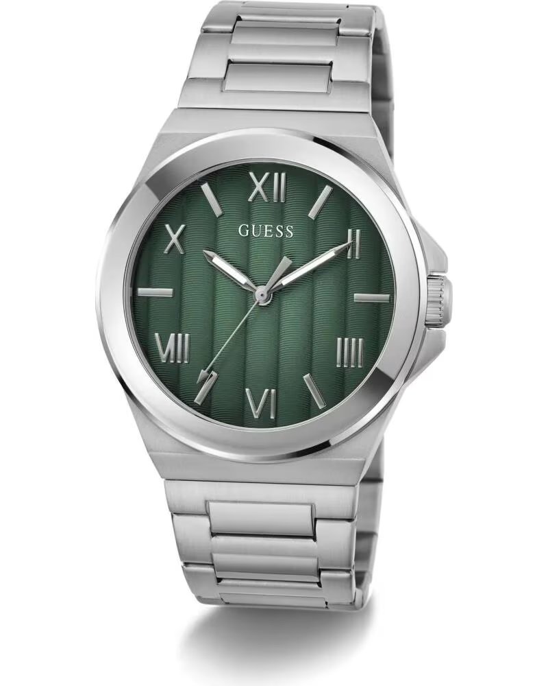 GUESS ARMBANDUHR GW0789G1 SILBER UND GRÜN AUS EDELSTAHL GRIS