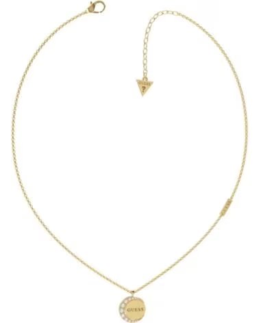 COLLIER FEMME GUESS JUBN01189JWYGT-U AVEC PENDENTIF ROND EN ACIER INOXYDABLE DORÉ