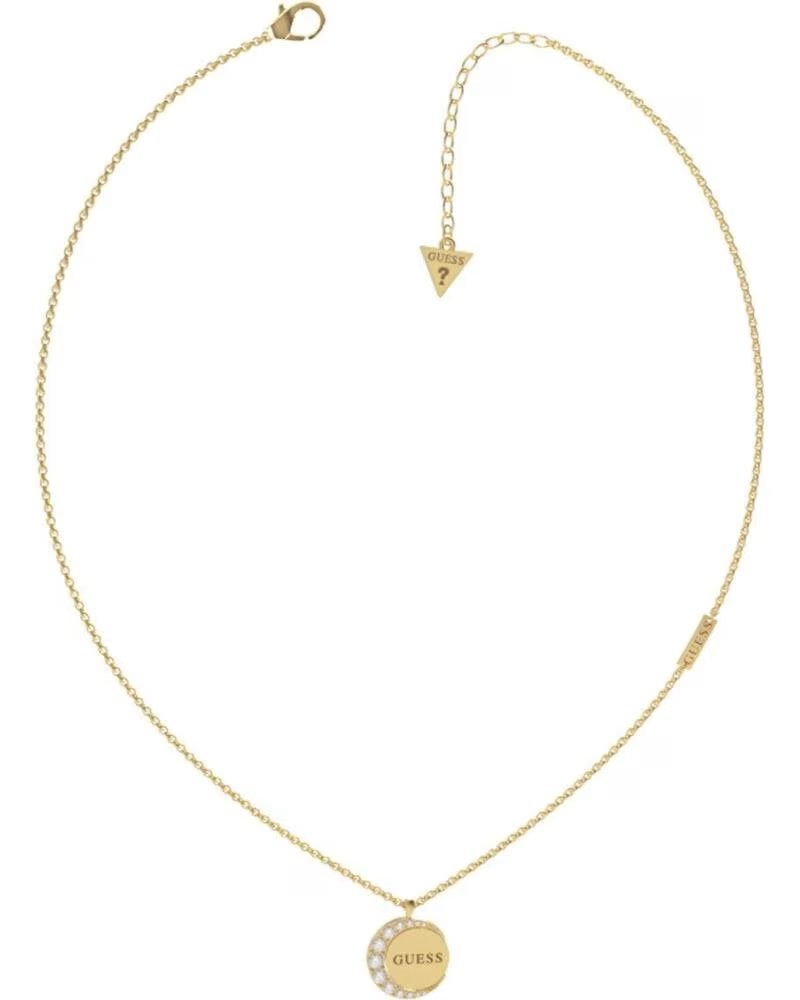 COLLIER FEMME GUESS JUBN01189JWYGT-U AVEC PENDENTIF ROND EN ACIER INOXYDABLE DORÉ