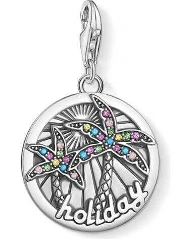 THOMAS SABO 1768-342-7 CHARM PENDENTE PALME HOLIDAY ARGENTO STERLING 925 PLATEADO