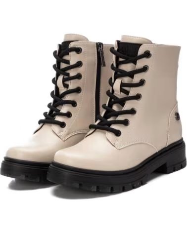 XTI 150986 BEIGE SCHNÜRSTIEFELETTEN IM MILITÄRSTIL