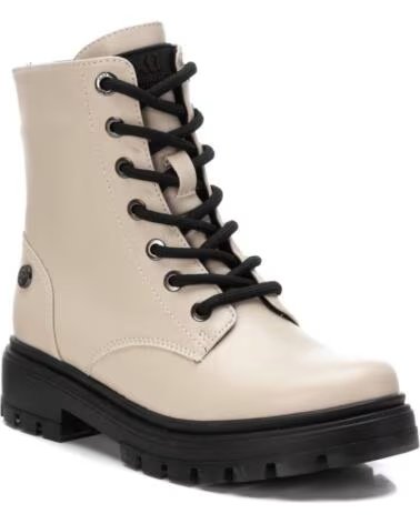 XTI 150986 BEIGE SCHNÜRSTIEFELETTEN IM MILITÄRSTIL