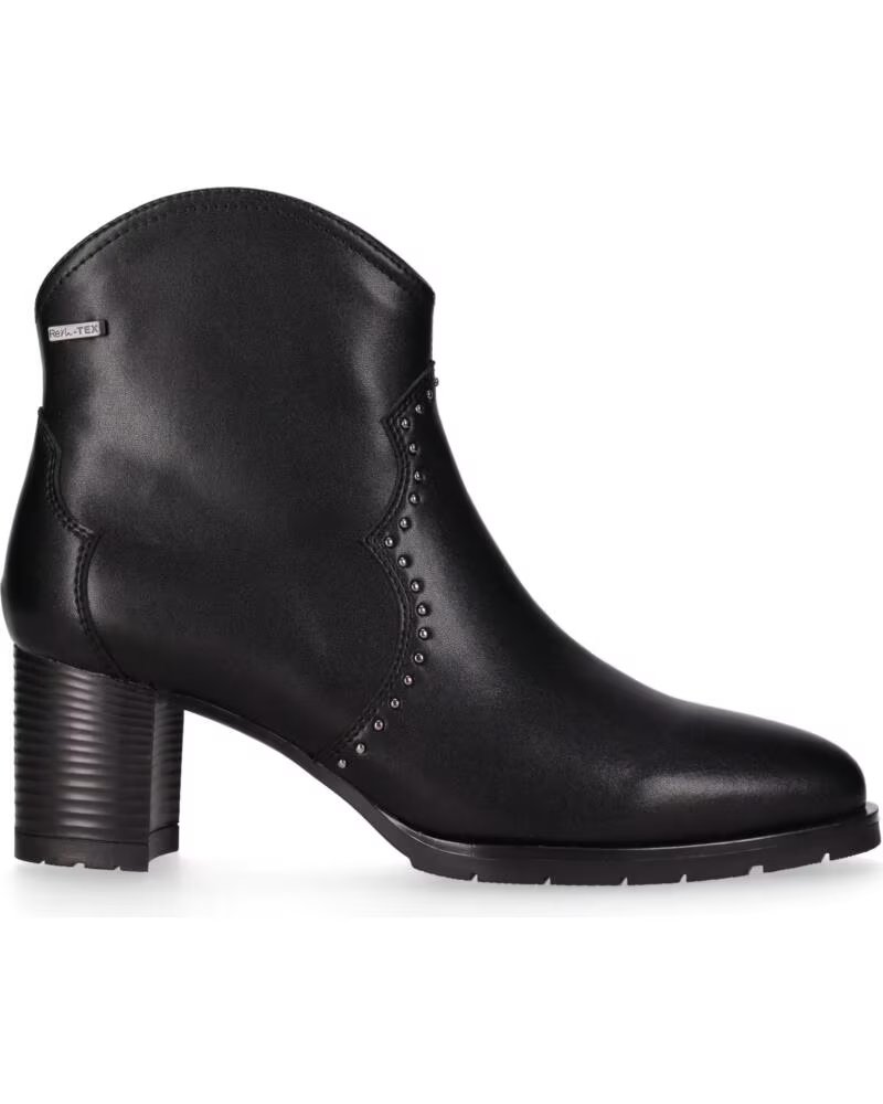 CHIKA10 RE BERBERIS 01 BOTAS DE PELE SALTO MÉDIO NEGRO-BLACK