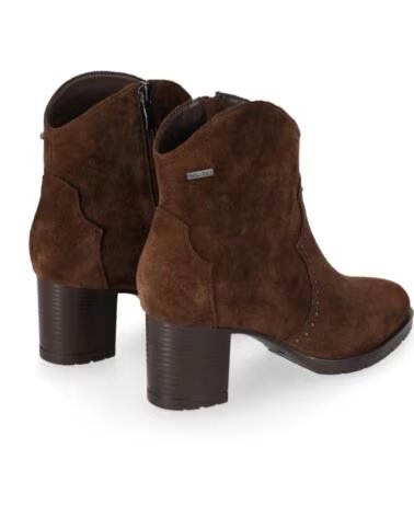 CHIKA10 RE BERBERIS 01 BOTINES DE PIEL MUJER TACÓN MEDIO MARRÓN MARRON-BROWN