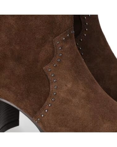 CHIKA10 RE BERBERIS 01 BOTINES DE PIEL MUJER TACÓN MEDIO MARRÓN MARRON-BROWN