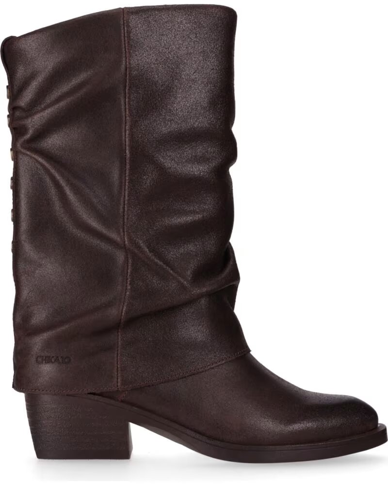 CHIKA10 ARENAL 02 BOTAS DE CAMURÇA PARA MULHER SALTO BAIXO CASTANHO MARRON-BROWN