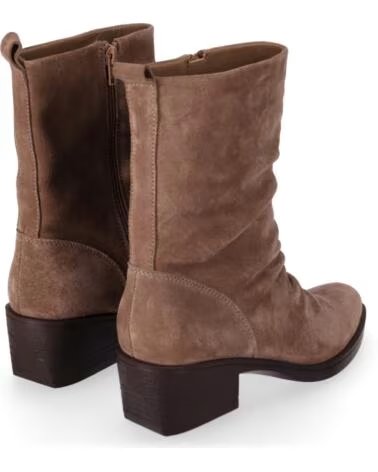 CHIKA10 ARENAL 01 BOTINES SERRAJE TACÓN BAJO TAUPE TAUPE-TAUPE