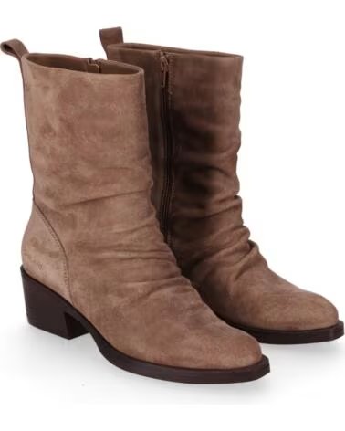 CHIKA10 ARENAL 01 BOTINES SERRAJE TACÓN BAJO TAUPE TAUPE-TAUPE