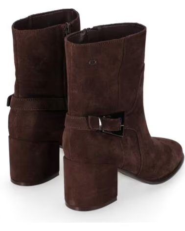 CHIKA10 FORNELS 03 BOTINES SERRAJE DE MUJER TACÓN MEDIO MARRÓN MARRON-BROWN