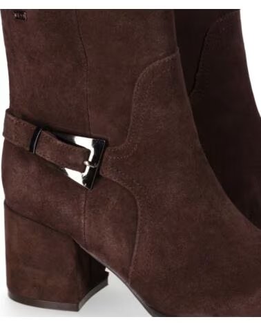 CHIKA10 FORNELS 03 BOTINES SERRAJE DE MUJER TACÓN MEDIO MARRÓN MARRON-BROWN